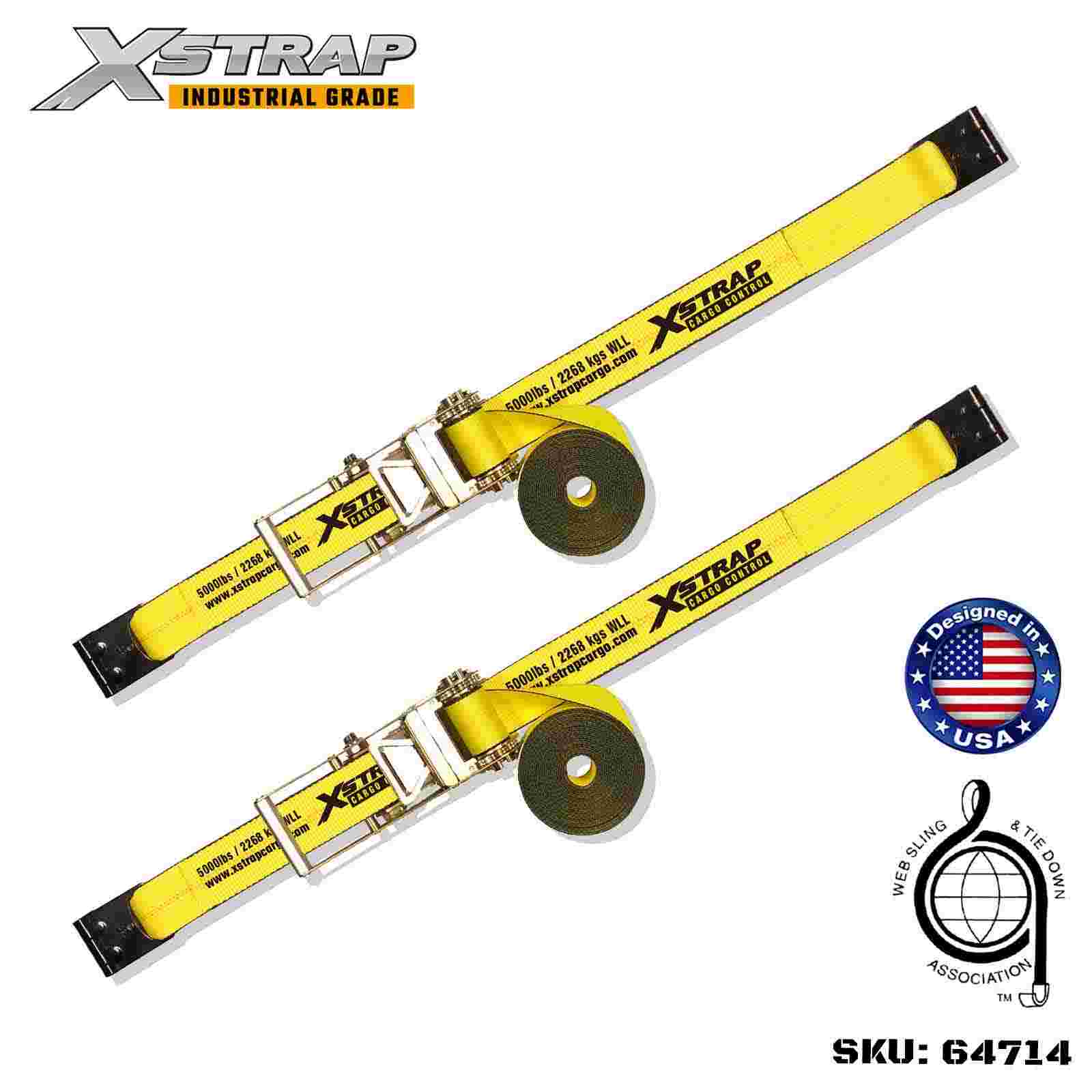 Xstrap 64714 ​​Correias de fivela de catraca de 3